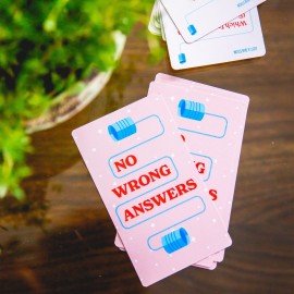 No Wrong Answers - Hilarious Card Game, Conversation Starter - Fun Activity for Family, Teens, Parties, Travel, Couples, Team Building - Great Gift for Birthdays, Mothers Day, Fathers Day - All Ages No Wrong Answers - Hilarious Card Game, Conversation Starter - Fun Activity for Family, Teens, Parties, Travel, Couples, Team Building - Great Gift for Birthdays, Mothers Day, Fathers Day - All Ages