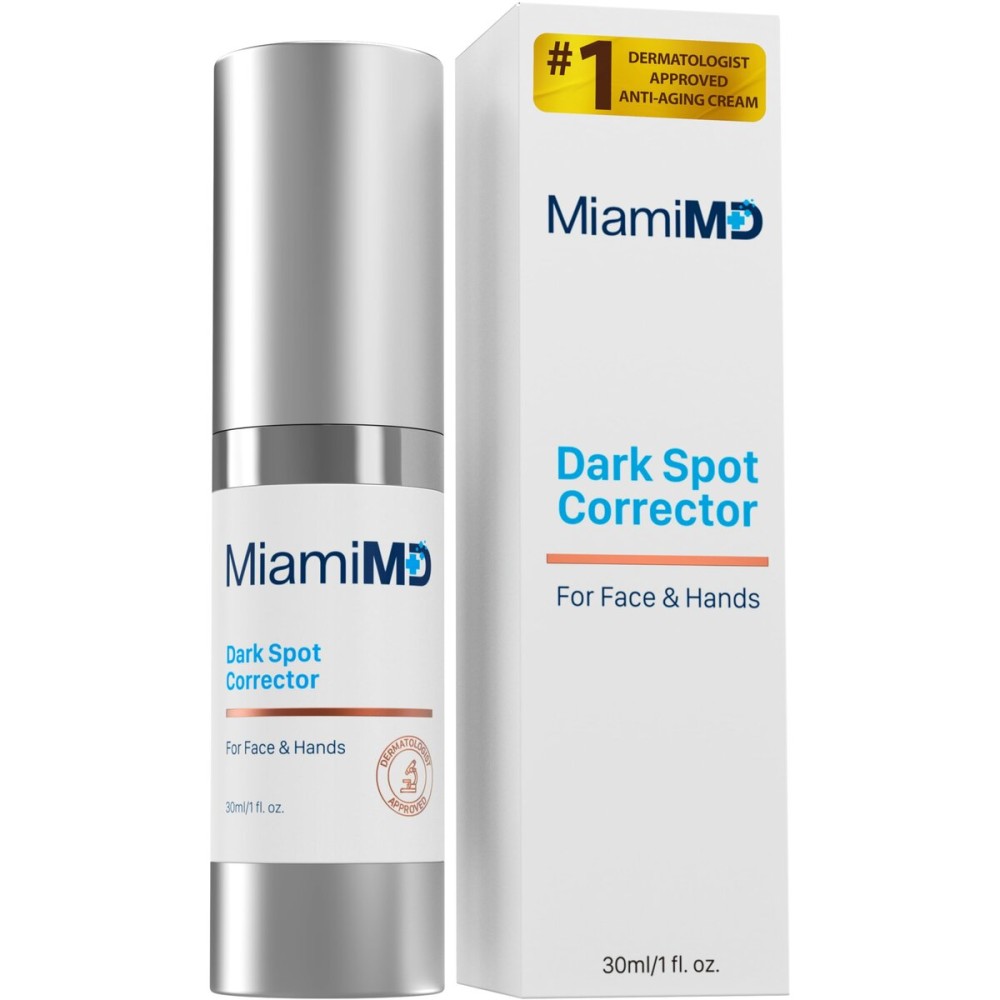 MiamiMD Dark Glow Renewal Corrector Serum For Face, Body & Hands - Anti Aging Cream & Age Spot Remover For All Skin Types - Paraben Free, Fragrance Free - Results in as a little as 60-90 Days - 30ml MiamiMD Dark Glow Renewal Corrector Serum For Face, Body & Hands - Anti Aging Cream & Age Spot Remover For All Skin Types - Paraben Free, Fragrance Free - Results in as a little as 60-90 Days - 30ml