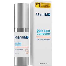 MiamiMD Dark Glow Renewal Corrector Serum For Face, Body & Hands - Anti Aging Cream & Age Spot Remover For All Skin Types - Paraben Free, Fragrance Free - Results in as a little as 60-90 Days - 30ml MiamiMD Dark Glow Renewal Corrector Serum For Face, Body & Hands - Anti Aging Cream & Age Spot Remover For All Skin Types - Paraben Free, Fragrance Free - Results in as a little as 60-90 Days - 30ml