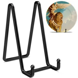 6 Inch Metal Square Picture Frame Easel Stands for Plates, Photos, Decor (Black, 2 Pack) 6 Inch Metal Square Picture Frame Easel Stands for Plates, Photos, Decor (Black, 2 Pack)