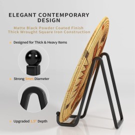 6 Inch Metal Square Picture Frame Easel Stands for Plates, Photos, Decor (Black, 2 Pack) 6 Inch Metal Square Picture Frame Easel Stands for Plates, Photos, Decor (Black, 2 Pack)