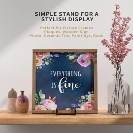 6 Inch Metal Square Picture Frame Easel Stands for Plates, Photos, Decor (Black, 2 Pack) 6 Inch Metal Square Picture Frame Easel Stands for Plates, Photos, Decor (Black, 2 Pack)