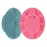 INNERNEED Silicone Face Scrubber, Exfoliating Brush Manual Handheld Facial Cleansing Brush Blackhead Remover, Food-Grade Soft Bristles (Dark Green+Pink)