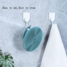 INNERNEED Silicone Face Scrubber, Exfoliating Brush Manual Handheld Facial Cleansing Brush Blackhead Remover, Food-Grade Soft Bristles (Dark Green+Pink) INNERNEED Silicone Face Scrubber, Exfoliating Brush Manual Handheld Facial Cleansing Brush Blackhead Remover, Food-Grade Soft Bristles (Dark Green+Pink)