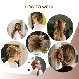 FRAMAR Extra Large Claw Clips For Thick Hair - Hair Claws Pack, Large Hair Clips For Thick Hair, Claw Clip Pack, Hairclips, Hairclips. For Women, Ganchos Para El Cabello - Non Slip Matte Finish FRAMAR Extra Large Claw Clips For Thick Hair - Hair Claws Pack, Large Hair Clips For Thick Hair, Claw Clip Pack, Hairclips, Hairclips. For Women, Ganchos Para El Cabello - Non Slip Matte Finish