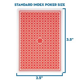 Rummy Card Game Kit - Classic Family Melding Game for 2-6 Players - Two Plastic-Coated Poker-Size, Standard Index Decks of 54 Cards + 25 Tear-Away Score Pads + Full Instructions for Gin Rummy Rummy Card Game Kit - Classic Family Melding Game for 2-6 Players - Two Plastic-Coated Poker-Size, Standard Index Decks of 54 Cards + 25 Tear-Away Score Pads + Full Instructions for Gin Rummy