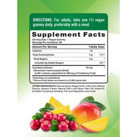 Nature\'s Truth Cranberry Gummies | 60 Count | Vegan, Non-GMO & Gluten Free Supplement | Cranberry Mango Flavor Nature\'s Truth Cranberry Gummies | 60 Count | Vegan, Non-GMO & Gluten Free Supplement | Cranberry Mango Flavor