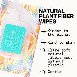 Pacifica Beauty | Glowing Makeup Remover Wipes | Gycolic Acid, Coconut Water, Aloe Infused | Daily Cleansing + Exfoliating | Clean Skin Care | Plant Fiber Facial Towelettes | 4 Count | Vegan Pacifica Beauty | Glowing Makeup Remover Wipes | Gycolic Acid, Coconut Water, Aloe Infused | Daily Cleansing + Exfoliating | Clean Skin Care | Plant Fiber Facial Towelettes | 4 Count | Vegan