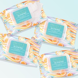 Pacifica Beauty | Glowing Makeup Remover Wipes | Gycolic Acid, Coconut Water, Aloe Infused | Daily Cleansing + Exfoliating | Clean Skin Care | Plant Fiber Facial Towelettes | 4 Count | Vegan Pacifica Beauty | Glowing Makeup Remover Wipes | Gycolic Acid, Coconut Water, Aloe Infused | Daily Cleansing + Exfoliating | Clean Skin Care | Plant Fiber Facial Towelettes | 4 Count | Vegan