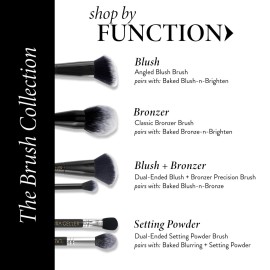 LAURA GELLER NEW YORK Angled Blush Brush with Black Wooden Handle & Dense Bristles for Makeup Application LAURA GELLER NEW YORK Angled Blush Brush with Black Wooden Handle & Dense Bristles for Makeup Application