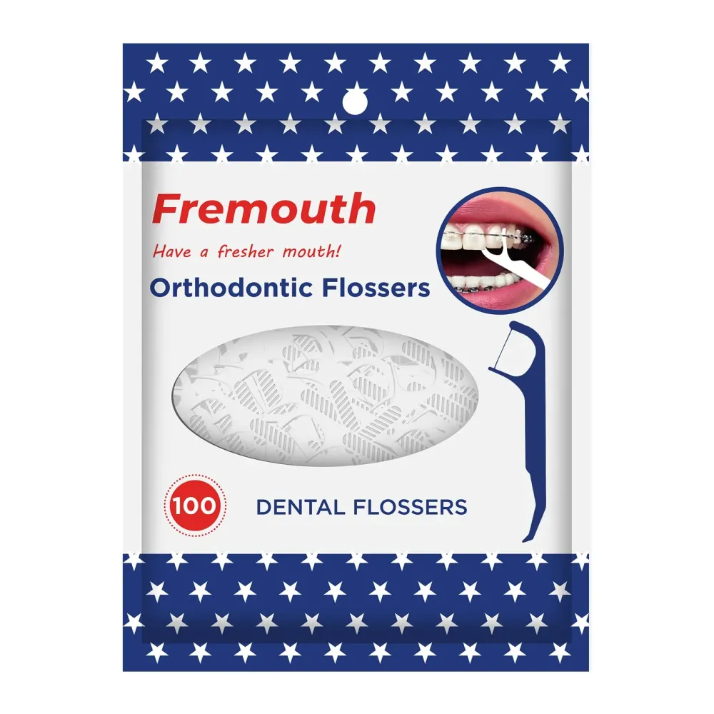 Fremouth Upgraded Orthodontic Flossers for Braces - Ortho Dental Floss Picks, 100 Count (Pack of 1) Fremouth Upgraded Orthodontic Flossers for Braces - Ortho Dental Floss Picks, 100 Count (Pack of 1)