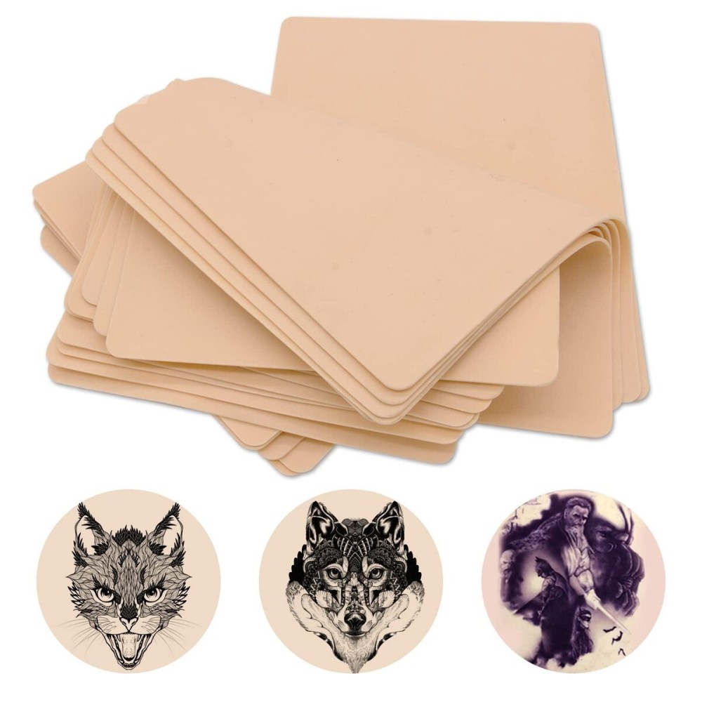 Blank Tattoo Skin Practice - Rayyl 5Pieces Tattoo Practice Skin Soft Silicone Double Sides 7.4x5.6 Thin Tattoo Eyebrow Practice Skin for Tattoo Beginner & Experienced Tattoo Artist Blank Tattoo Skin Practice - Rayyl 5Pieces Tattoo Practice Skin Soft Silicone Double Sides 7.4x5.6 Thin Tattoo Eyebrow Practice Skin for Tattoo Beginner & Experienced Tattoo Artist
