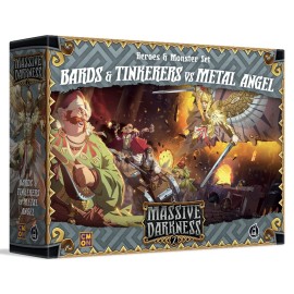 Massive Darkness 2 Bards and Tinkerers Vs. Metal Angel Heroes and Monsters Expansion | Cooperative Strategy Game for Adults and Teens | Ages 14+ | 1-6 Players | Avg. Playtime 60 Mins | Made by CMON