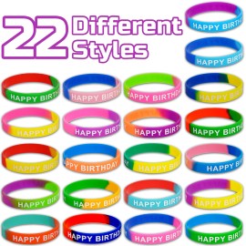 Neureyte 66 Pieces Birthday Rubber Bracelets(22 Styles),Colored Birthday Wristband for Birthday Party Favors,Stretch Birthday Rubber Wristbands for Birthday Party Supplies Neureyte 66 Pieces Birthday Rubber Bracelets(22 Styles),Colored Birthday Wristband for Birthday Party Favors,Stretch Birthday Rubber Wristbands for Birthday Party Supplies