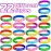 Neureyte 66 Pieces Birthday Rubber Bracelets(22 Styles),Colored Birthday Wristband for Birthday Party Favors,Stretch Birthday Rubber Wristbands for Birthday Party Supplies