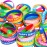 Neureyte 66 Pieces Birthday Rubber Bracelets(22 Styles),Colored Birthday Wristband for Birthday Party Favors,Stretch Birthday Rubber Wristbands for Birthday Party Supplies