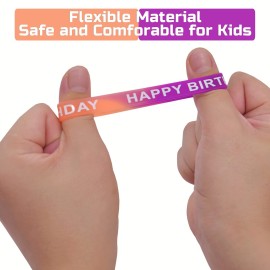 Neureyte 66 Pieces Birthday Rubber Bracelets(22 Styles),Colored Birthday Wristband for Birthday Party Favors,Stretch Birthday Rubber Wristbands for Birthday Party Supplies Neureyte 66 Pieces Birthday Rubber Bracelets(22 Styles),Colored Birthday Wristband for Birthday Party Favors,Stretch Birthday Rubber Wristbands for Birthday Party Supplies