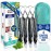 GuruNanda Tongue Scraper for Adults (4-Pack) with Travel Case, 420 Medical Grade Stainless Steel, Aids in Fresh Breath & Oral Care - Travel-Friendly
