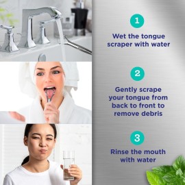 GuruNanda Tongue Scraper for Adults (4-Pack) with Travel Case, 420 Medical Grade Stainless Steel, Aids in Fresh Breath & Oral Care - Travel-Friendly GuruNanda Tongue Scraper for Adults (4-Pack) with Travel Case, 420 Medical Grade Stainless Steel, Aids in Fresh Breath & Oral Care - Travel-Friendly