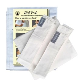 Manushya Life Wet Pack | Satvic Lifestyle | Cotton Patti | Body Detox | Place on Head, Neck, Abdomen | Pain relief | Cloth bag & Manual Included | Pack of 1 Manushya Life Wet Pack | Satvic Lifestyle | Cotton Patti | Body Detox | Place on Head, Neck, Abdomen | Pain relief | Cloth bag & Manual Included | Pack of 1