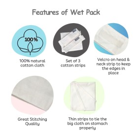 Manushya Life Wet Pack | Satvic Lifestyle | Cotton Patti | Body Detox | Place on Head, Neck, Abdomen | Pain relief | Cloth bag & Manual Included | Pack of 1 Manushya Life Wet Pack | Satvic Lifestyle | Cotton Patti | Body Detox | Place on Head, Neck, Abdomen | Pain relief | Cloth bag & Manual Included | Pack of 1