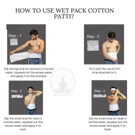 Manushya Life Wet Pack | Satvic Lifestyle | Cotton Patti | Body Detox | Place on Head, Neck, Abdomen | Pain relief | Cloth bag & Manual Included | Pack of 1 Manushya Life Wet Pack | Satvic Lifestyle | Cotton Patti | Body Detox | Place on Head, Neck, Abdomen | Pain relief | Cloth bag & Manual Included | Pack of 1