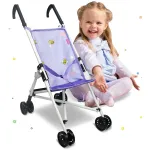 Anivia Stroller Toy Collection Doll Stroller Baby Doll Accessories for Toddlers 1-3Heart Design Gifts for Toddlers and Girls Toy Stroller