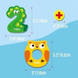 Magnetic Uppercase Letters and Numbers, Educational Learning Tool for Kids Word Recognition 39 Pieces Magnets Include 26 Colorful Alphabet Letters, 10 Numbers and 3 Symbols,Toddlers 3 4 5 Years Old