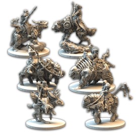 Awaken Realms Tainted Grail Mounted Heroes Miniatures COMPONENT UPGRADE - Enhance Your Gameplay with Detailed Components! Ages 14+, 1-4 Players, 2-3 Hour Playtime, Made by Awaken Realms