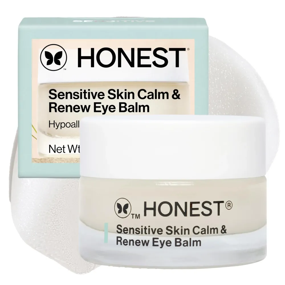 Honest Beauty Sensitive Skin Calm + Renew Eye Balm | Moisturizing + Firming | Hypoallergenic, Fragrance Free, Vegan | 0.5 oz Honest Beauty Sensitive Skin Calm + Renew Eye Balm | Moisturizing + Firming | Hypoallergenic, Fragrance Free, Vegan | 0.5 oz
