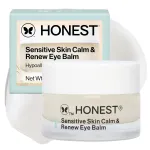 Honest Beauty Sensitive Skin Calm + Renew Eye Balm | Moisturizing + Firming | Hypoallergenic, Fragrance Free, Vegan | 0.5 oz