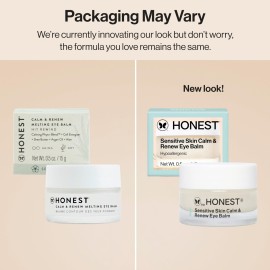 Honest Beauty Sensitive Skin Calm + Renew Eye Balm | Moisturizing + Firming | Hypoallergenic, Fragrance Free, Vegan | 0.5 oz Honest Beauty Sensitive Skin Calm + Renew Eye Balm | Moisturizing + Firming | Hypoallergenic, Fragrance Free, Vegan | 0.5 oz