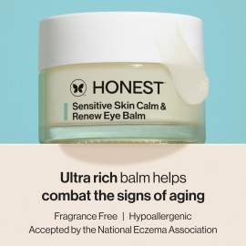 Honest Beauty Sensitive Skin Calm + Renew Eye Balm | Moisturizing + Firming | Hypoallergenic, Fragrance Free, Vegan | 0.5 oz Honest Beauty Sensitive Skin Calm + Renew Eye Balm | Moisturizing + Firming | Hypoallergenic, Fragrance Free, Vegan | 0.5 oz