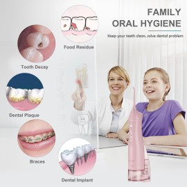 TOVENDOR Electric Water Dental Flosser Teeth Pick, Cordless Flossers Oral Irrigator IPX7 Waterproof 300ML Rechargeable Travel Water Teeth Cleaner with 5 Tips for Home Braces Care Gums Deep Cleaning TOVENDOR Electric Water Dental Flosser Teeth Pick, Cordless Flossers Oral Irrigator IPX7 Waterproof 300ML Rechargeable Travel Water Teeth Cleaner with 5 Tips for Home Braces Care Gums Deep Cleaning