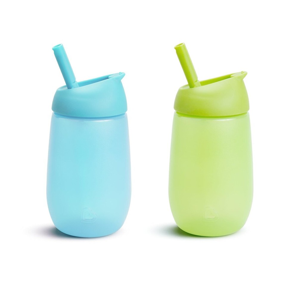 Munchkin Simple Clean Toddler Sippy Cup with Easy Clean Straw, 10 Ounce, 2 Pack, Blue/Green Munchkin Simple Clean Toddler Sippy Cup with Easy Clean Straw, 10 Ounce, 2 Pack, Blue/Green