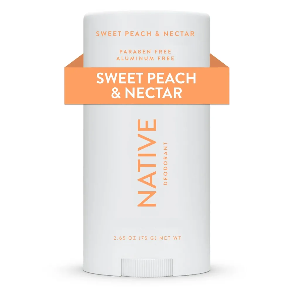 Native Deodorant | Natural Deodorant Seasonal Scents for Women and Men, Aluminum Free with Baking Soda, Probiotics, Coconut Oil and Shea Butter | Sweet Peach & Nectar Native Deodorant | Natural Deodorant Seasonal Scents for Women and Men, Aluminum Free with Baking Soda, Probiotics, Coconut Oil and Shea Butter | Sweet Peach & Nectar
