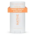 Native Deodorant | Natural Deodorant Seasonal Scents for Women and Men, Aluminum Free with Baking Soda, Probiotics, Coconut Oil and Shea Butter | Sweet Peach & Nectar