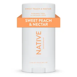 Native Deodorant | Natural Deodorant Seasonal Scents for Women and Men, Aluminum Free with Baking Soda, Probiotics, Coconut Oil and Shea Butter | Sweet Peach & Nectar