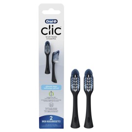 Oral-B Clic Toothbrush Ultimate Clean Replacement Brush Heads, Black, 2 Count Oral-B Clic Toothbrush Ultimate Clean Replacement Brush Heads, Black, 2 Count