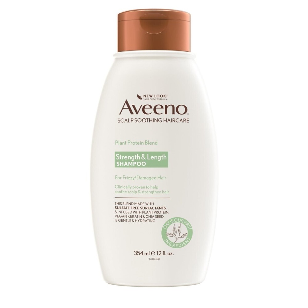 Aveeno Plant Protein Blend Shampoo for Strong Healthy-Looking Hair, 12 fl oz Aveeno Plant Protein Blend Shampoo for Strong Healthy-Looking Hair, 12 fl oz