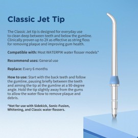Replacement Heads for Waterpik, Replacement Picks for Water Pik Water Flosser (6 Classic Jet Tips) Replacement Heads for Waterpik, Replacement Picks for Water Pik Water Flosser (6 Classic Jet Tips)