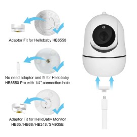 15.7 inches Baby Monitor Mount Compatible with HelloBaby HB65/HB6550/HB6550 pro/HB66/HB248,ANMEATE SM935E Baby Monitor Camera Flexible Clip Clamp Mount Long Gooseneck Arm 15.7 inches Baby Monitor Mount Compatible with HelloBaby HB65/HB6550/HB6550 pro/HB66/HB248,ANMEATE SM935E Baby Monitor Camera Flexible Clip Clamp Mount Long Gooseneck Arm