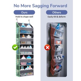 ULG 1 Pack Over Door Organizer with 5 Large Pockets 10 Mesh Side Pockets, 44 lbs Weight Capacity Hanging Storage Organizer with Clear Window Kids Toys, Shoes, Diapers, Dark Grey, 5 Layers ULG 1 Pack Over Door Organizer with 5 Large Pockets 10 Mesh Side Pockets, 44 lbs Weight Capacity Hanging Storage Organizer with Clear Window Kids Toys, Shoes, Diapers, Dark Grey, 5 Layers