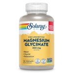 SOLARAY Magnesium Glycinate Capsules, Chelated Magnesium Bisglycinate w/BioPerine, Higher Absorption Magnesium Supplement - Bones, Muscles, Heart Support, Vegan (30 Servings, 120 VegCaps)