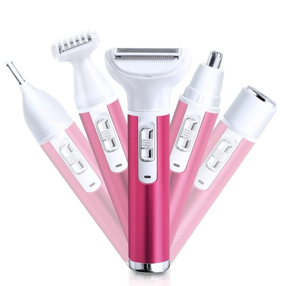 Electric Razor For Women Removal for Body Nose Hair Trimmer Face Shavers Eyebrow Legs Armpit Bikini Area Pubic Underarms Painless Rechargeable Portable 5 in 1 Womens Razors Set Electric Razor For Women Removal for Body Nose Hair Trimmer Face Shavers Eyebrow Legs Armpit Bikini Area Pubic Underarms Painless Rechargeable Portable 5 in 1 Womens Razors Set
