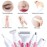 Electric Razor For Women Removal for Body Nose Hair Trimmer Face Shavers Eyebrow Legs Armpit Bikini Area Pubic Underarms Painless Rechargeable Portable 5 in 1 Womens Razors Set