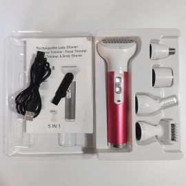 Electric Razor For Women Removal for Body Nose Hair Trimmer Face Shavers Eyebrow Legs Armpit Bikini Area Pubic Underarms Painless Rechargeable Portable 5 in 1 Womens Razors Set Electric Razor For Women Removal for Body Nose Hair Trimmer Face Shavers Eyebrow Legs Armpit Bikini Area Pubic Underarms Painless Rechargeable Portable 5 in 1 Womens Razors Set