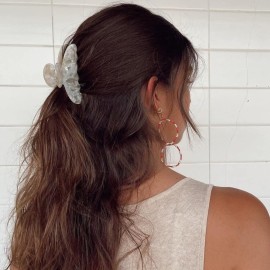 4Pcs Large Acrylic Hair Claw Clips - Strong Hold Thick Hair Banana Barrettes for Women Girls (Hair Clips, Banana(gray/champagne/green/pink)) 4Pcs Large Acrylic Hair Claw Clips - Strong Hold Thick Hair Banana Barrettes for Women Girls (Hair Clips, Banana(gray/champagne/green/pink))