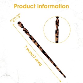 10 Pieces Acetate Hair Sticks Leopard Print Hair Pins, Tortoise Shell Hairpin Vintage Hair Chopsticks Retro Hairpins Disk, Hair Accessories for Women Girls (Vintage) 10 Pieces Acetate Hair Sticks Leopard Print Hair Pins, Tortoise Shell Hairpin Vintage Hair Chopsticks Retro Hairpins Disk, Hair Accessories for Women Girls (Vintage)
