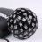 Poludie 100 Sided Polyhedral Dice, Single D100 Game Dice, 100 Sided Cube with Black Pouch, D100 Dice 48 mm (Black with White Number)